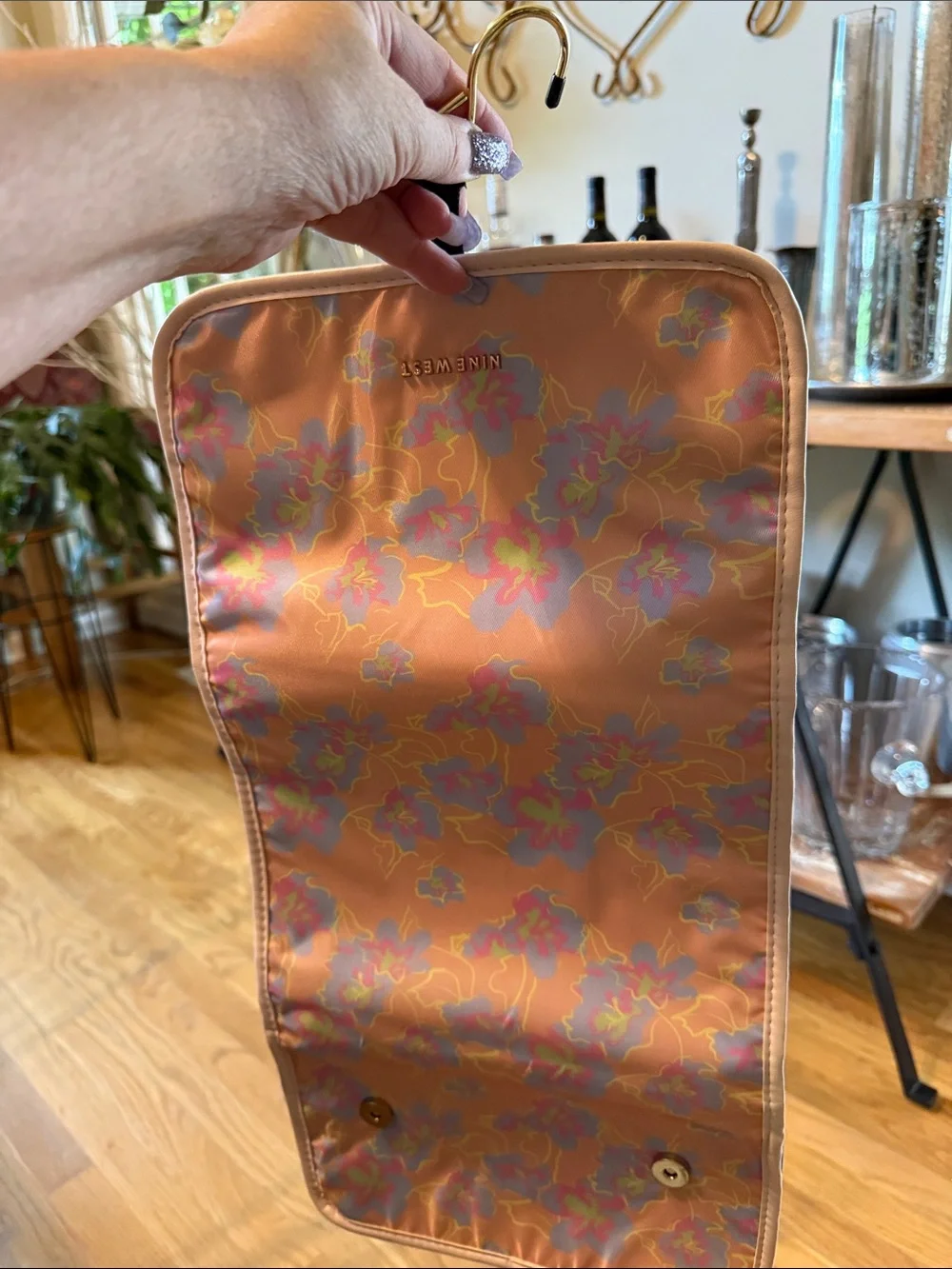 Floral Pink Travel toiletry bag - Women Bags